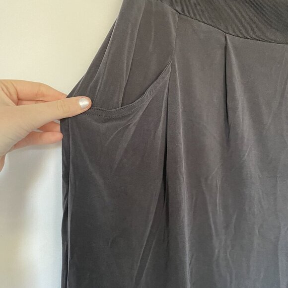 Anthropologie Saturday Sunday High-Waist Black Pants With Button Detail & Pocket - Picture 4 of 7